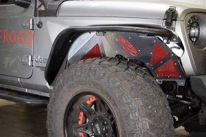 Jeep Wrangler Fenders - Front - Fishbone Offroad - Raw Aluminum Inner Fenders - Legacy Model - `18-`27
